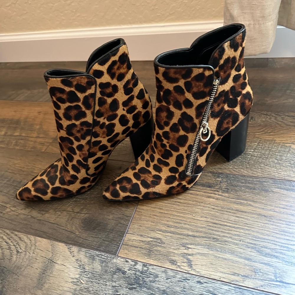 Brand new Nine West leopard booties.